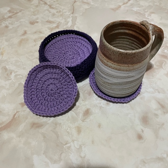 Crocheted coasters. Large for big drinks. - Picture 1 of 1